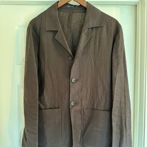Suitsupply Brown Lightweight Jacket Linen